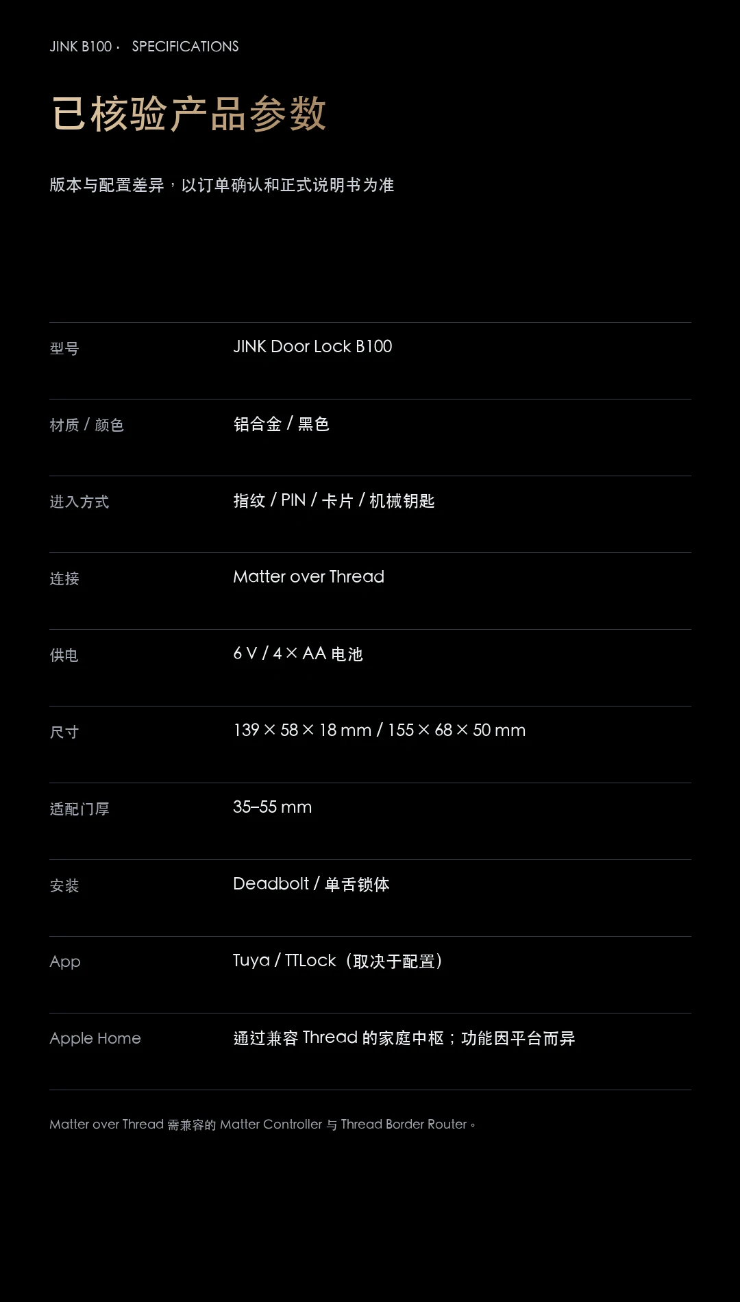 JINK 智能门锁 B100 中文产品详情,第 14 部分