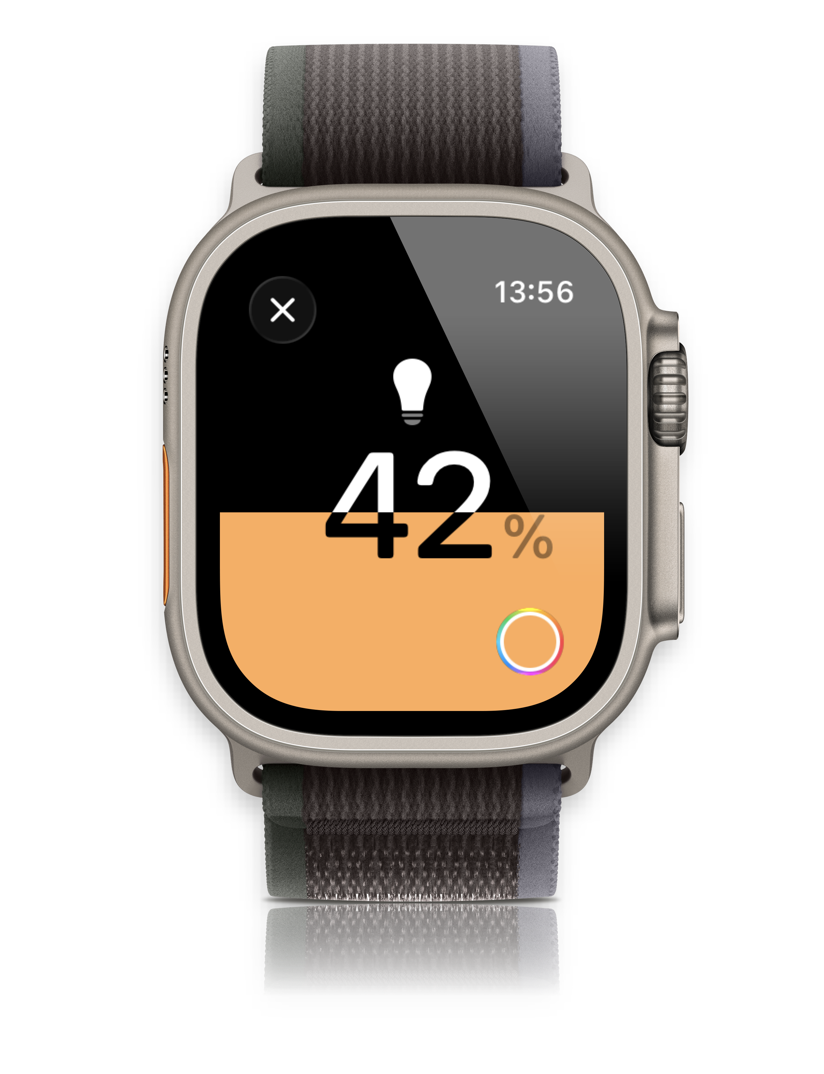 Original Apple Watch dimming example showing 42%