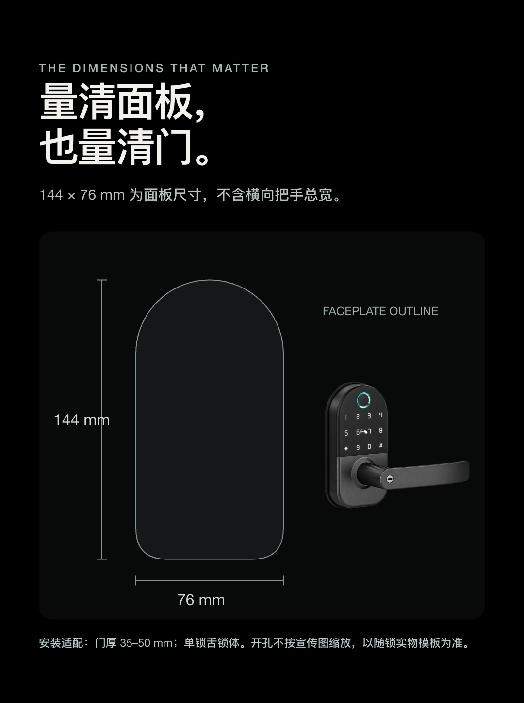JINK Lock Air · 量清面板, 也量清门。