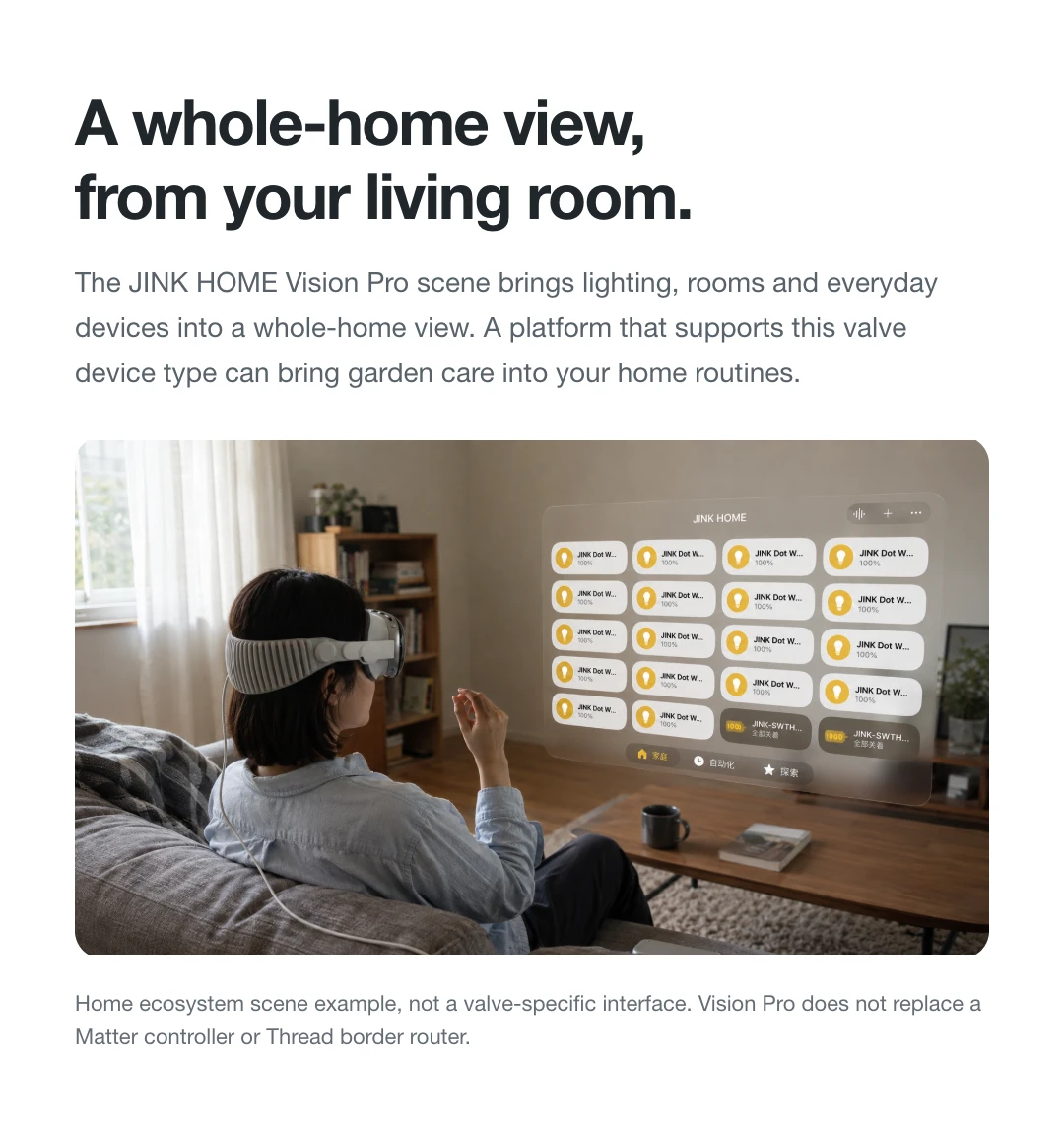 A whole-home view, from your living room.