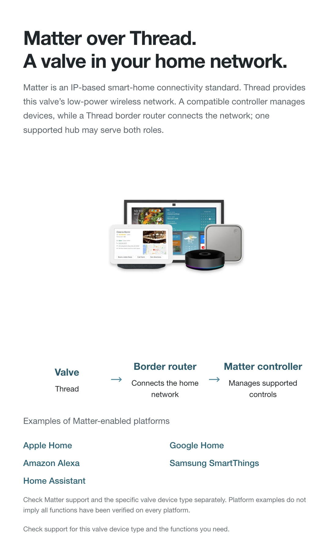 Matter over Thread. A valve in your home network.