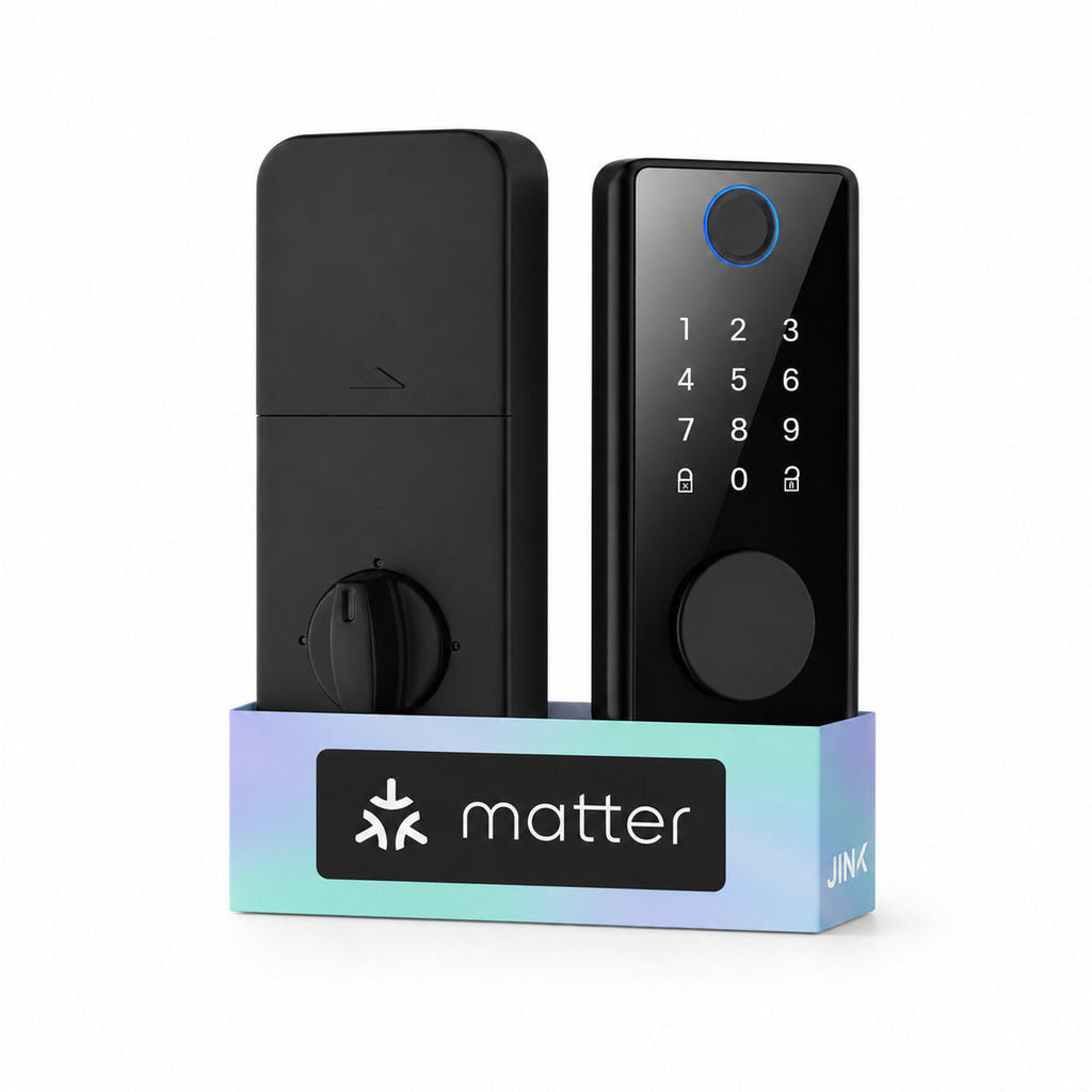 JINK Lock B100 Matter smart door lock — standardized 1x1 media