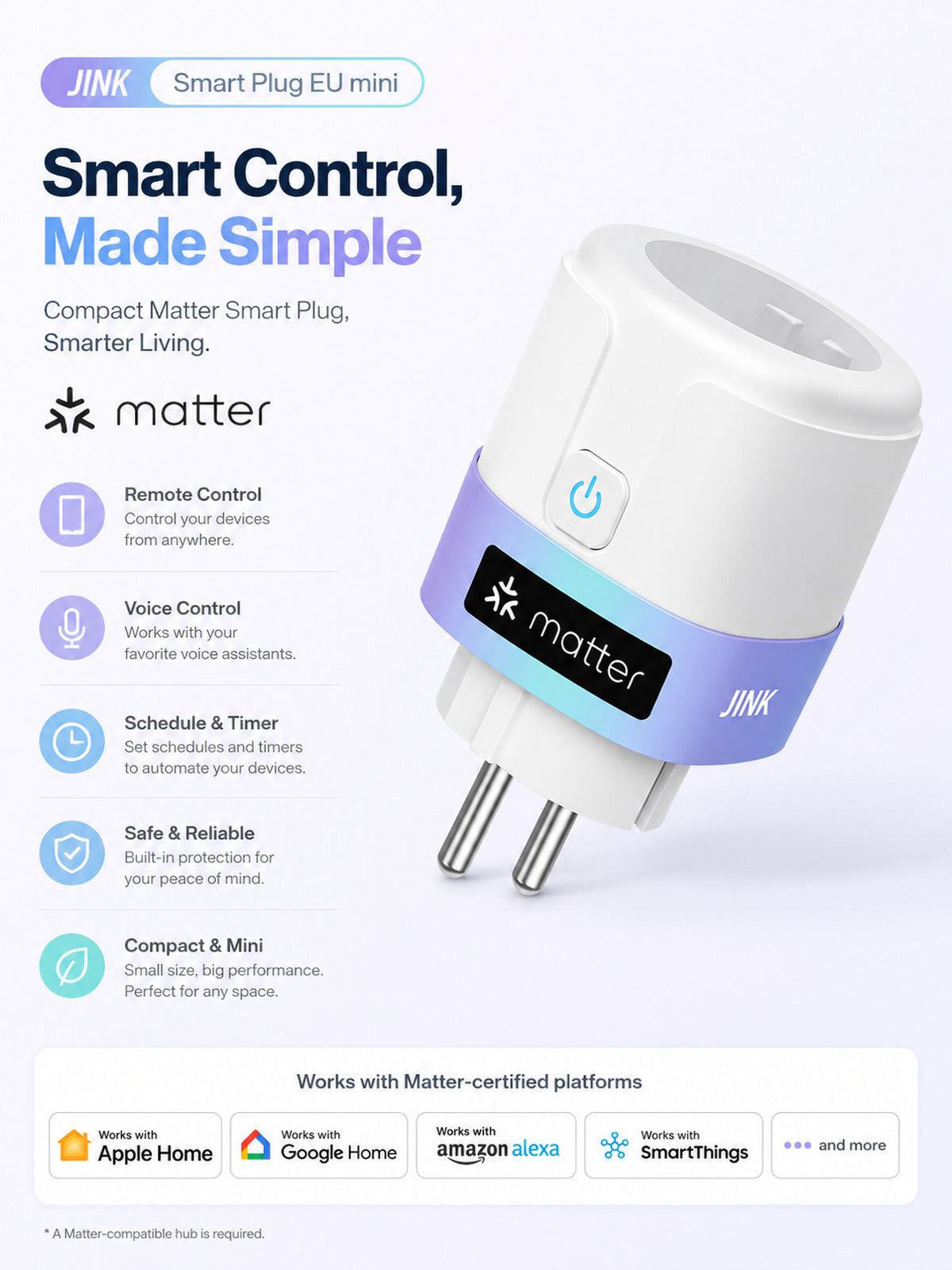 JINK Smart Plug Mini EU — standardized 3x4 media