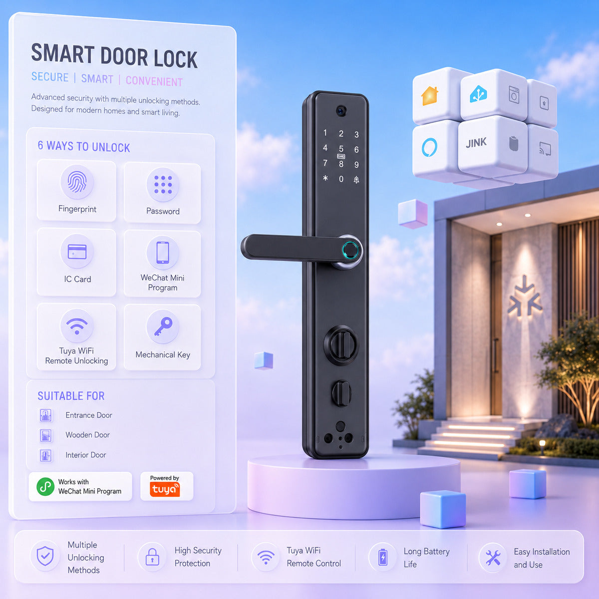 JINK Door Lock HR-12P — standardized 1x1 media