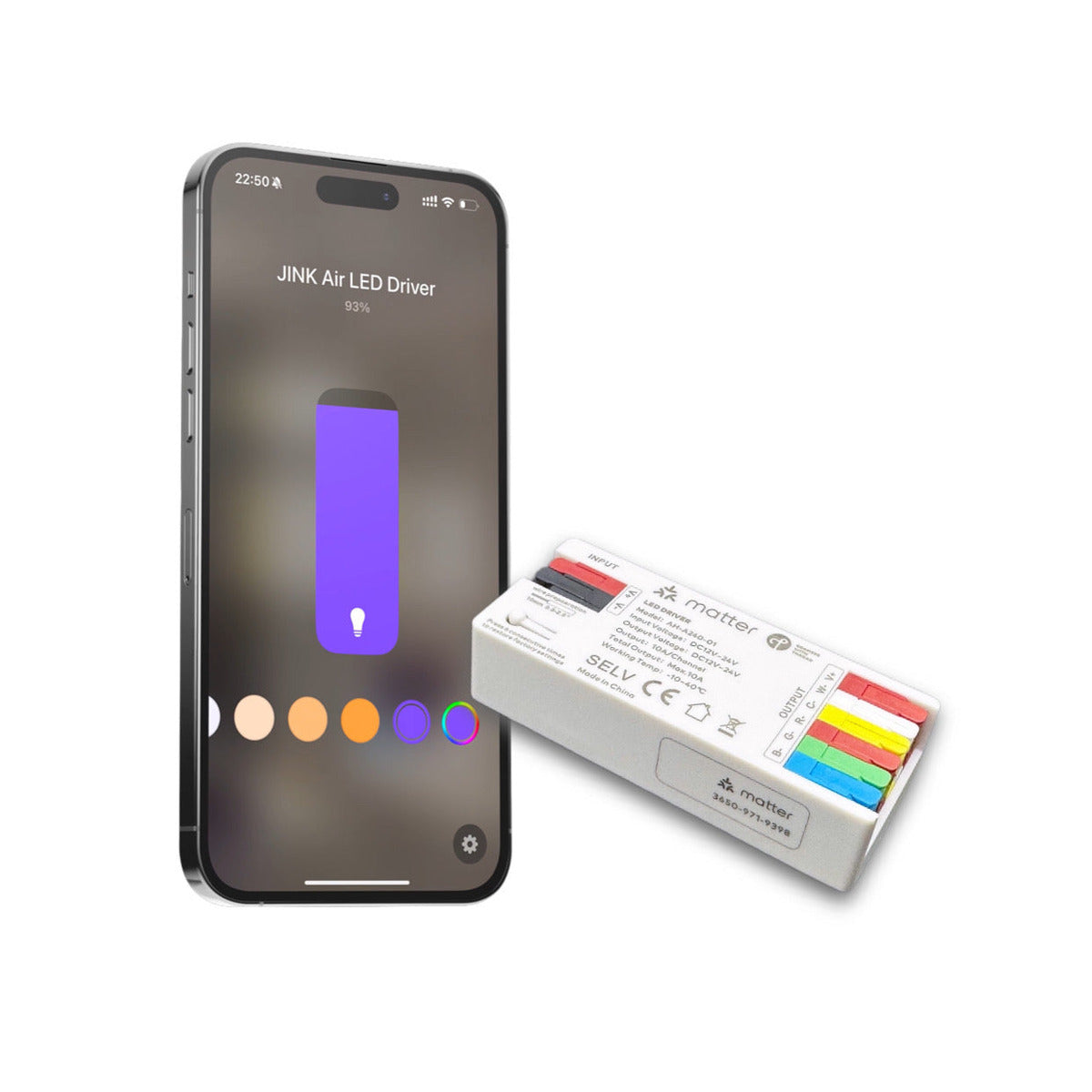 JINK Flux DC RGBCW — Smart Lighting Driver — standardized 1x1 media