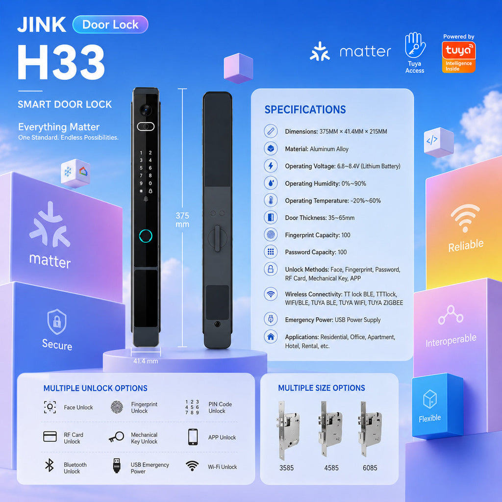 JINK Door Lock H33 — standardized 1x1 media