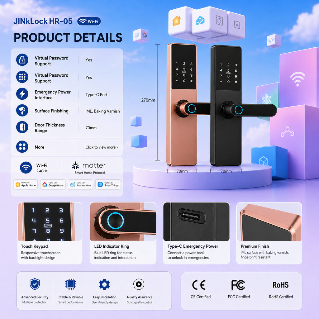 JINK Door Lock HR-05 — standardized 1x1 media