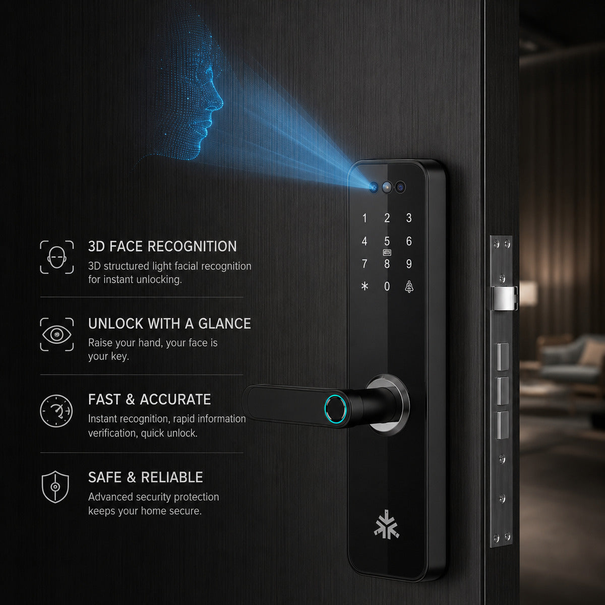 JINK Door Lock H06 — standardized 1x1 media
