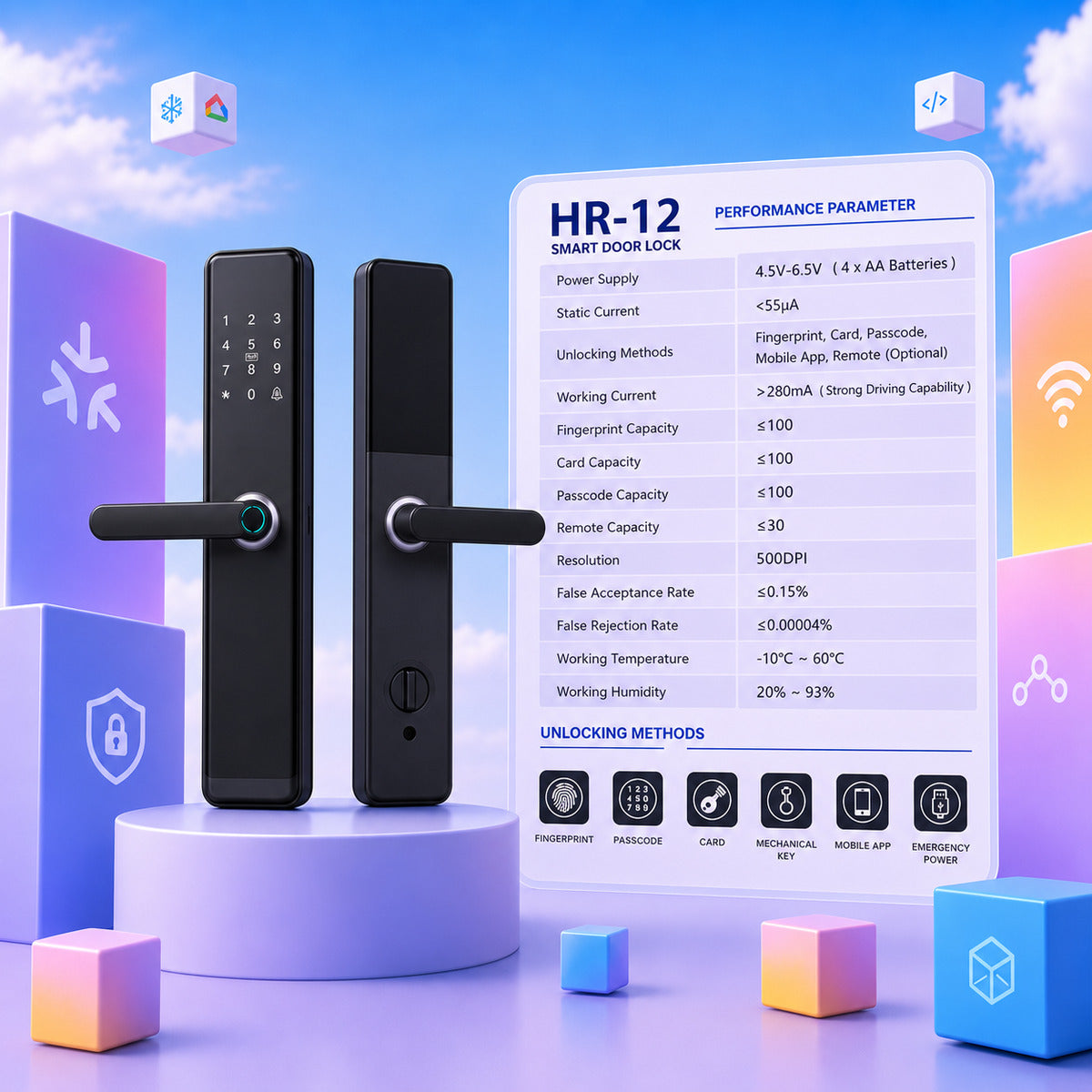 JINK Door Lock HR-12 — standardized 1x1 media