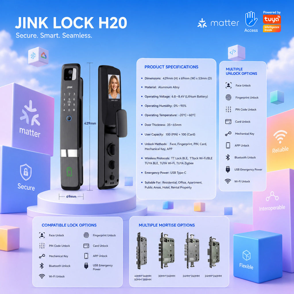 JINK Door Lock H20 — standardized 1x1 media