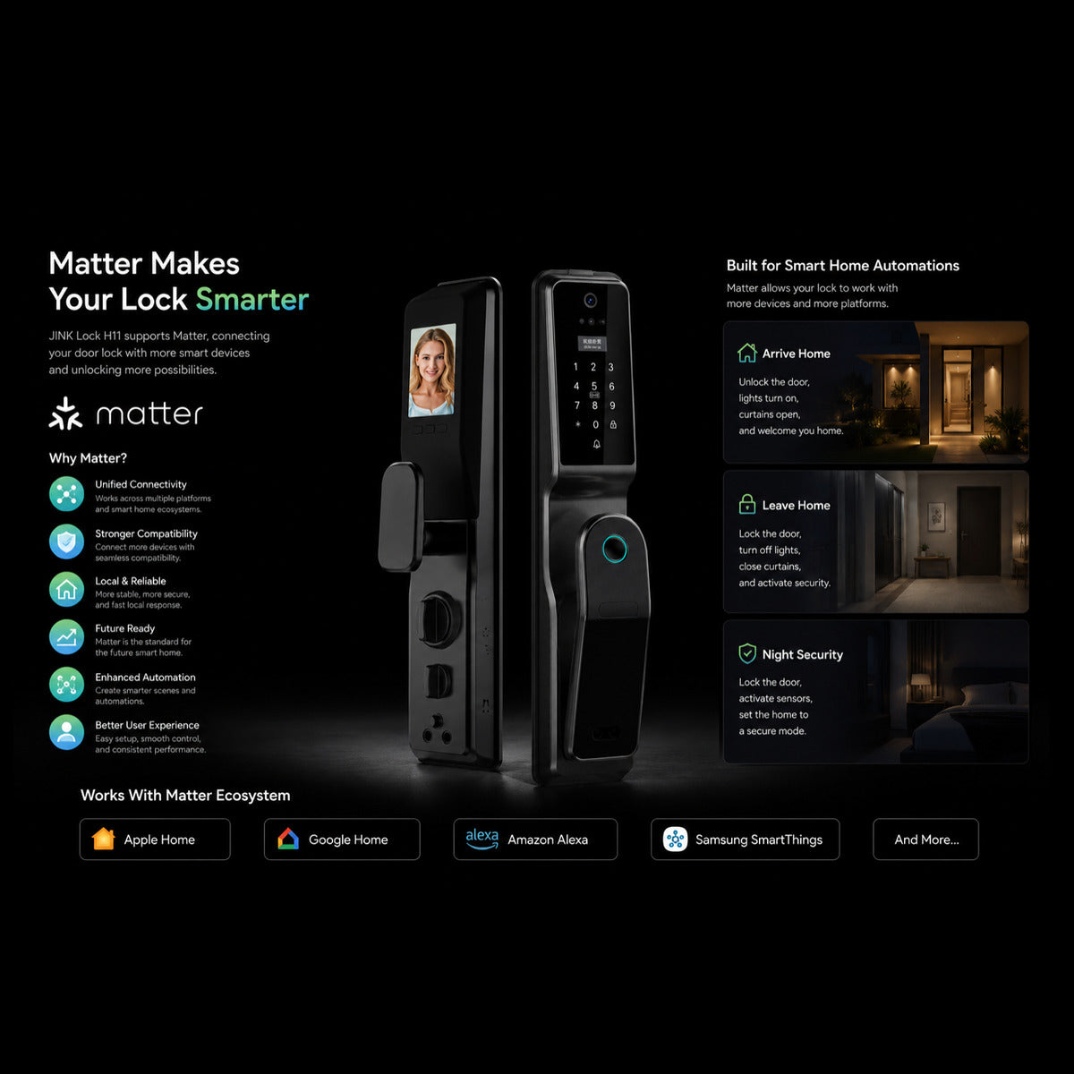 JINK Door Lock P8 — standardized 1x1 media