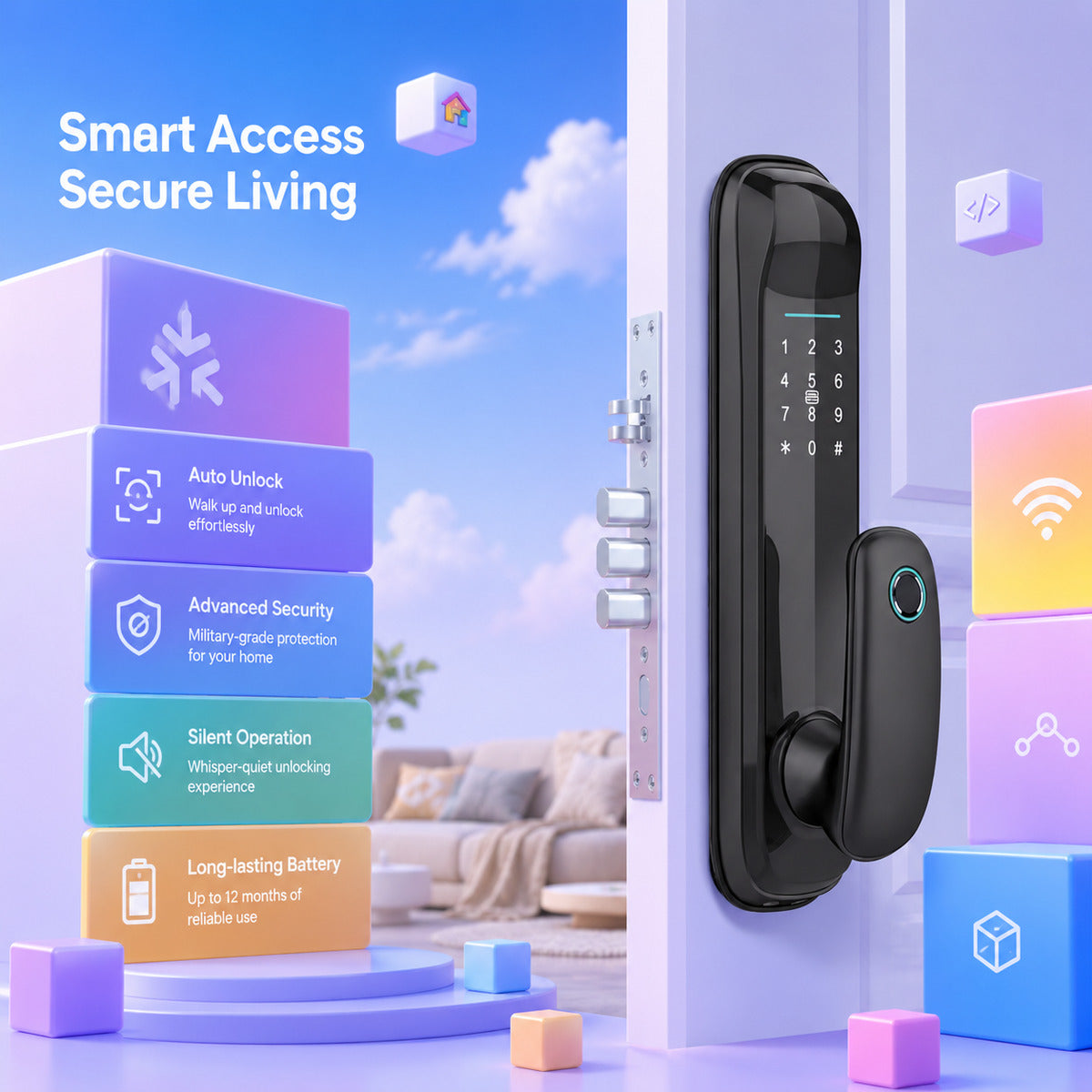JINK Door Lock H16 — standardized 1x1 media