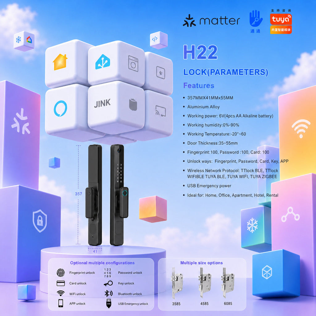 JINK Door Lock H22 — standardized 1x1 media