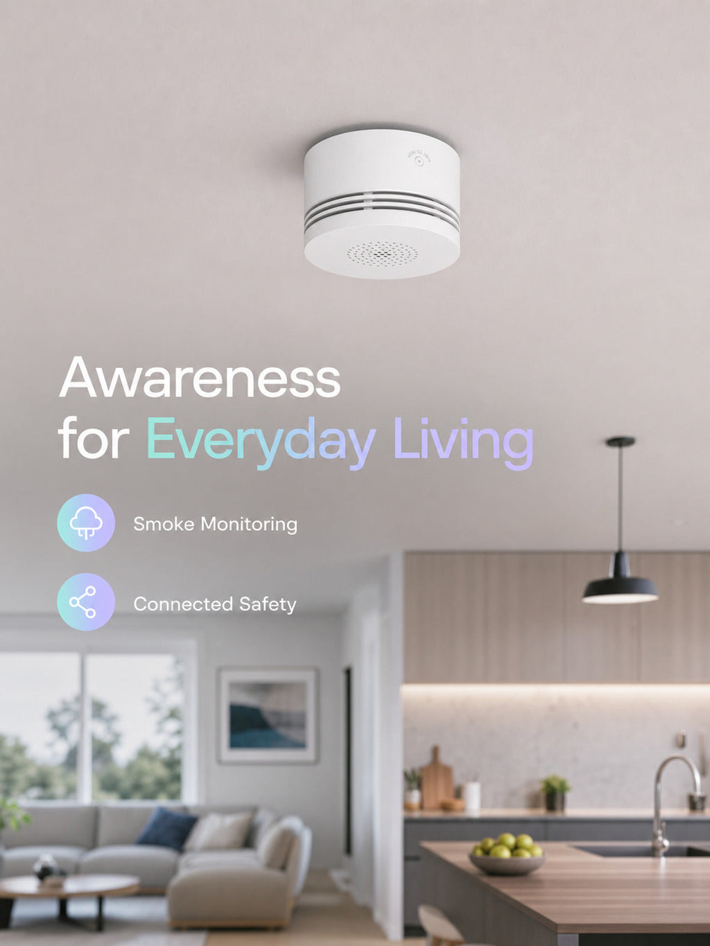 JINK Smoke Sensor home safety lifestyle — standardized 3x4 media
