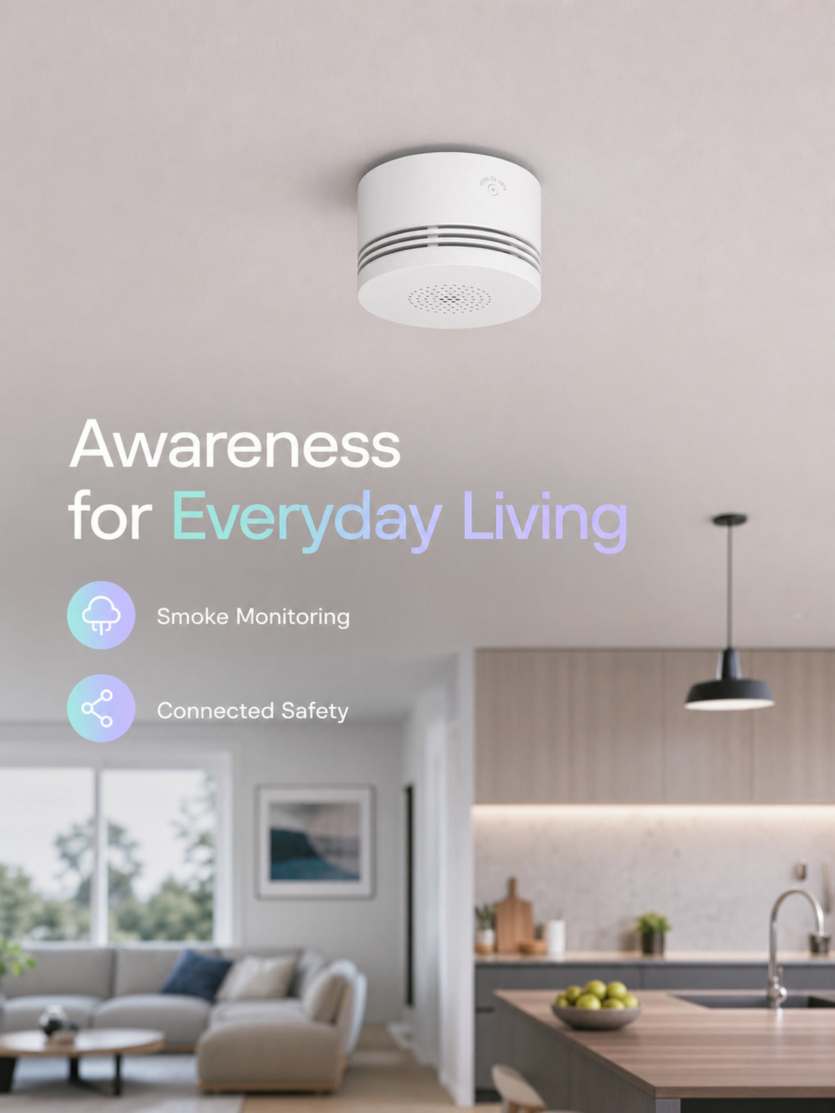 JINK Smoke Sensor home safety lifestyle — standardized 3x4 media