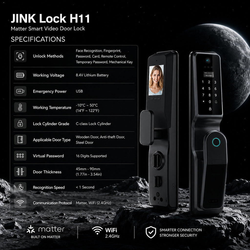 JINK Door Lock P8 — standardized 1x1 media