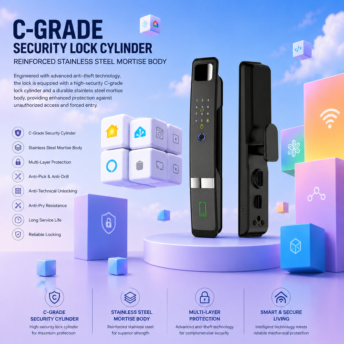 JINK Door Lock H20 — standardized 1x1 media