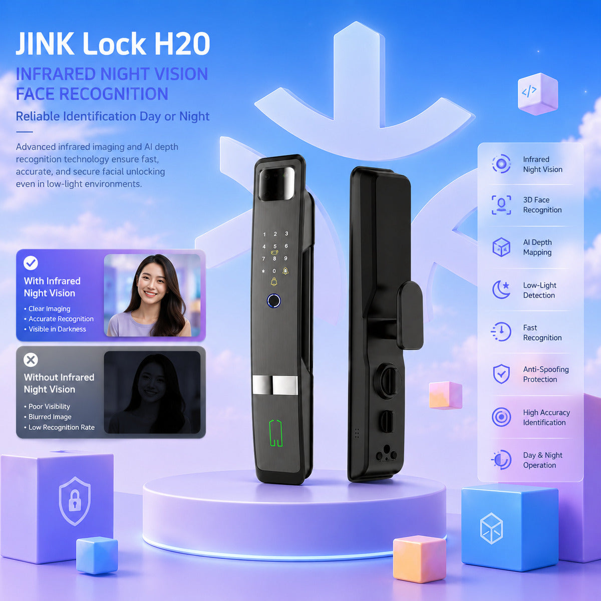 JINK Door Lock H20 — standardized 1x1 media