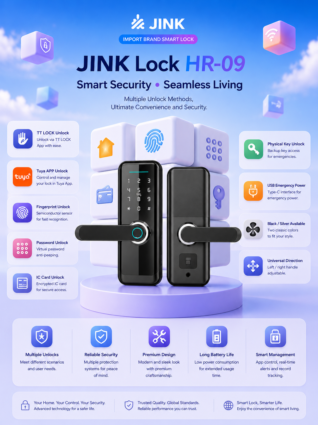 JINK Door Lock HR-09