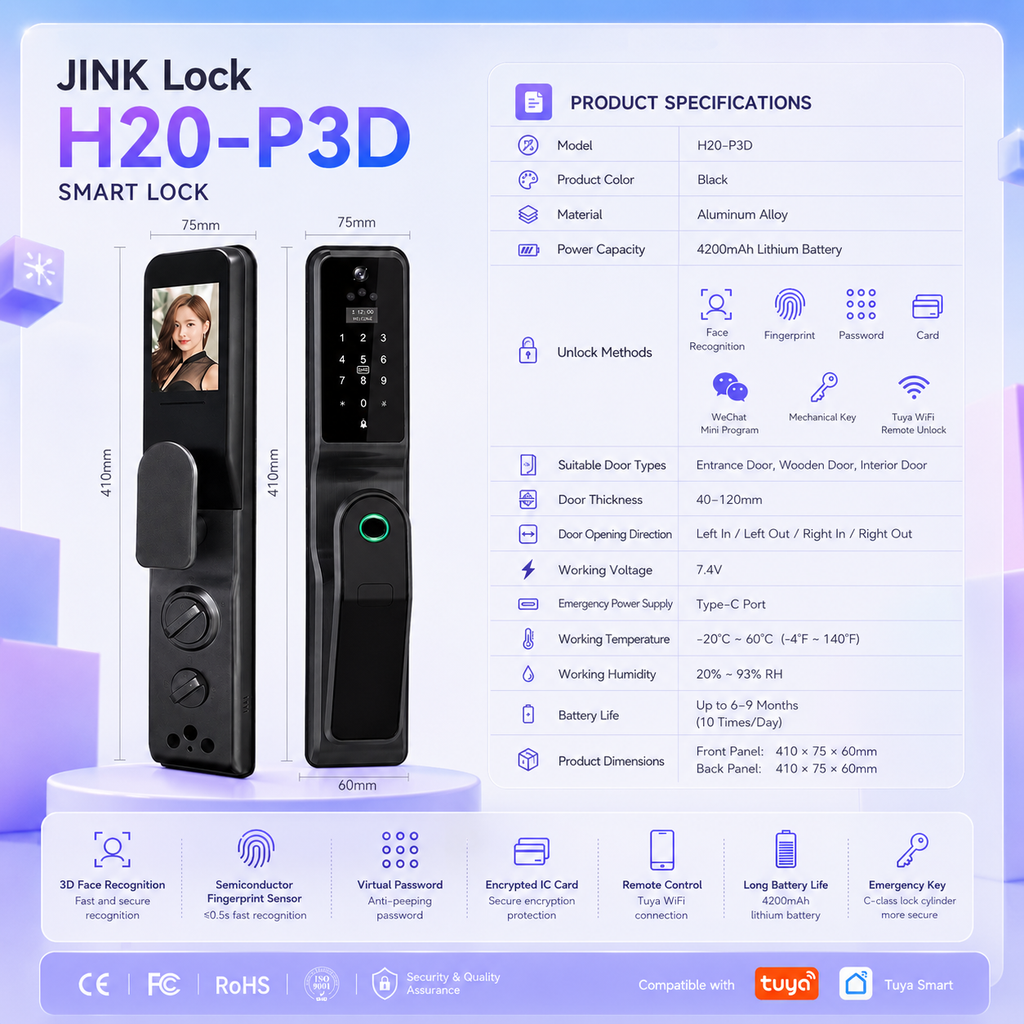JINK DOOR LOCK H20-P3D