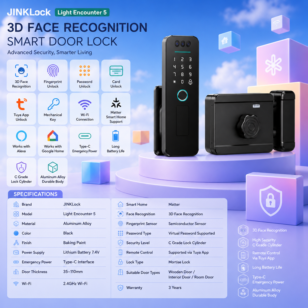 JINK Door Lock Apartment5-3D