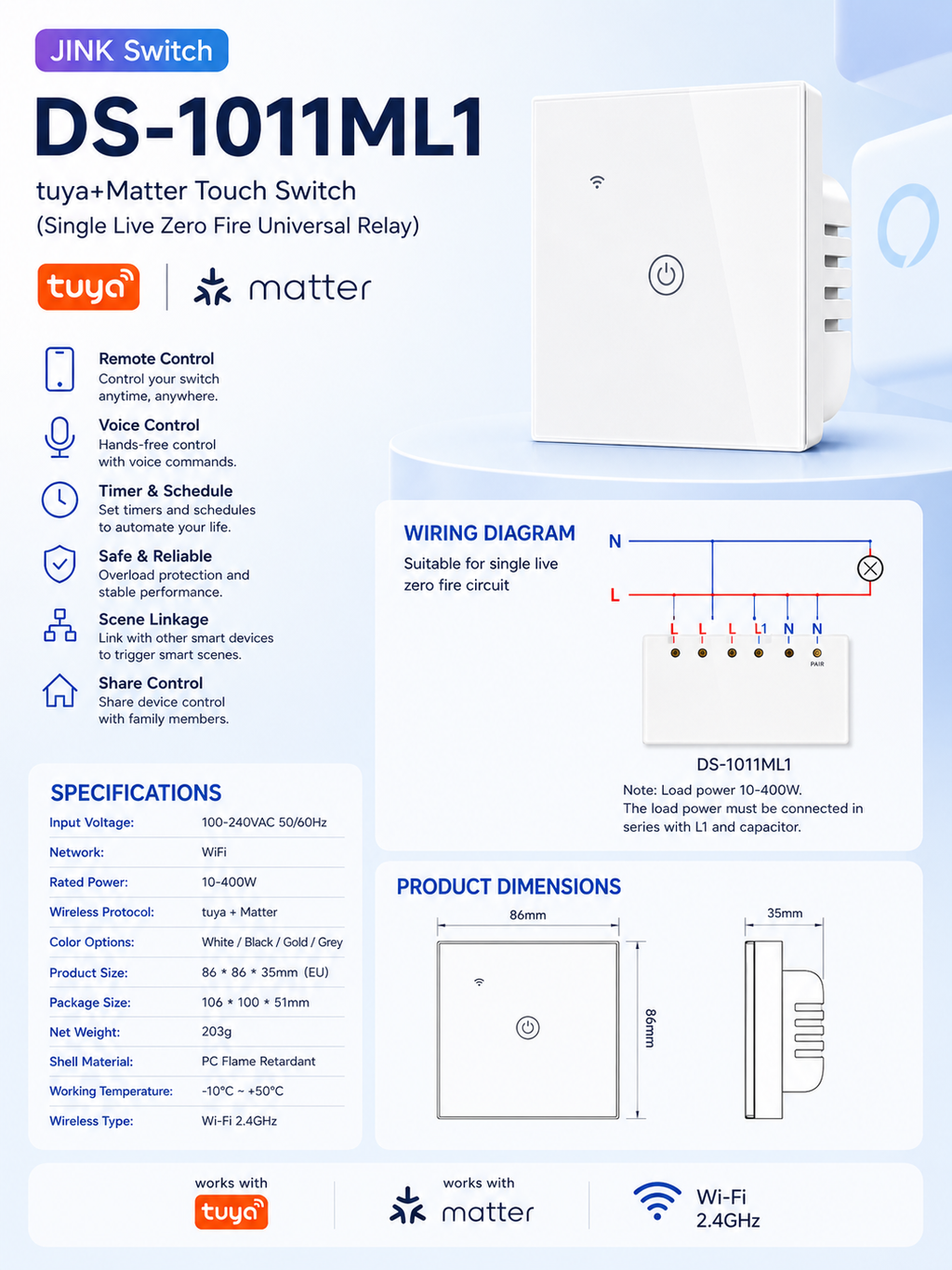 JINK Switch DS-1011ML1
