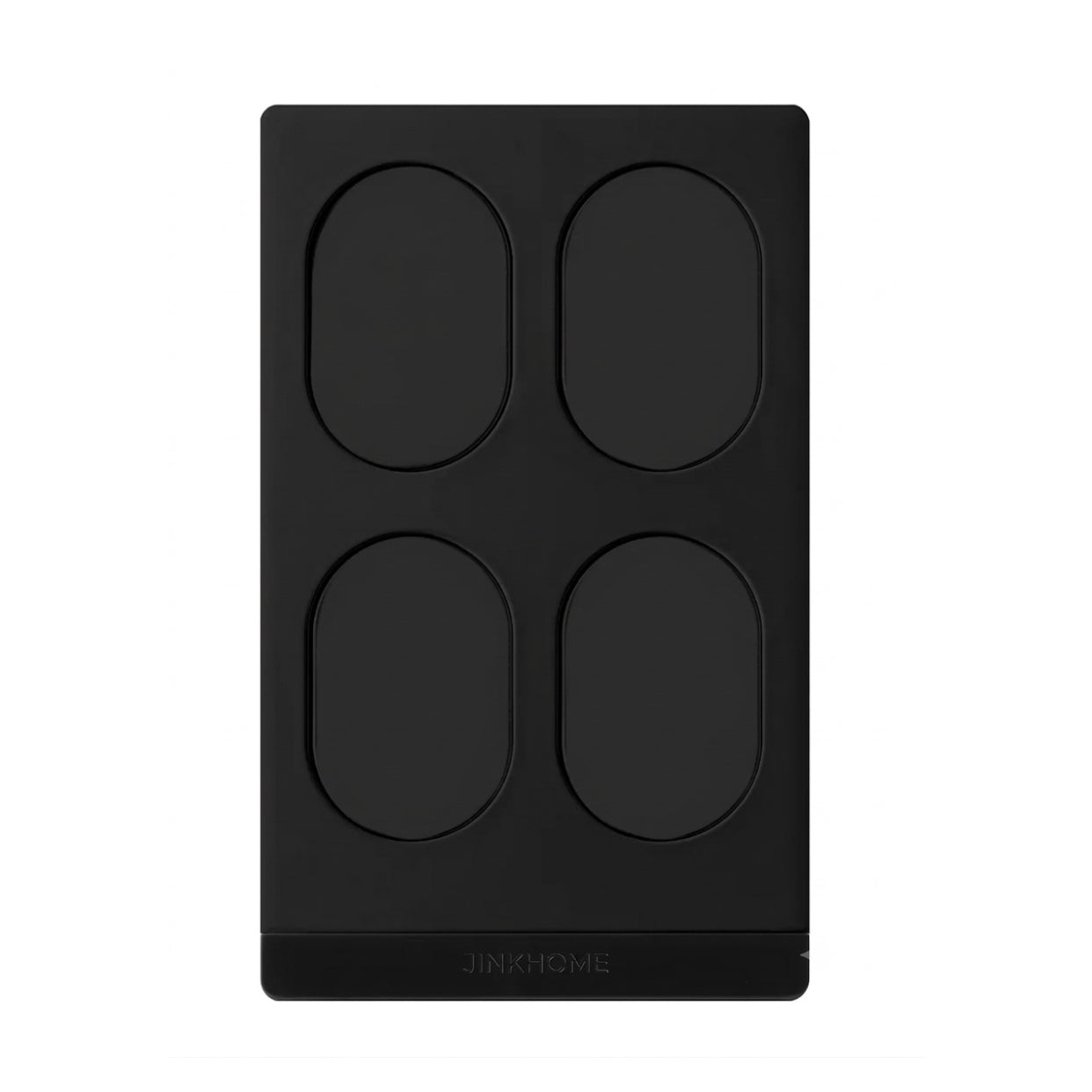 JINK Switch Stealth matte-black four-button US-standard Matter over Thread smart wall switch with engraved JINKHOME logo