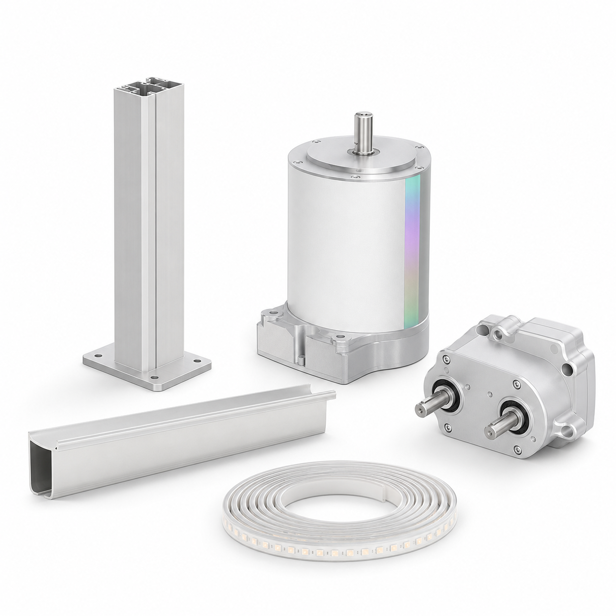 JINK canopy motor and project accessory category components on pure white background