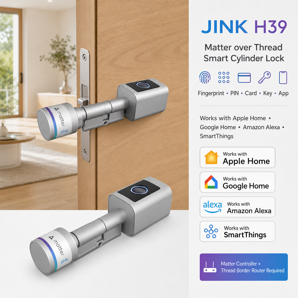 JINK H39 Matter over Thread smart cylinder lock integrated home scene