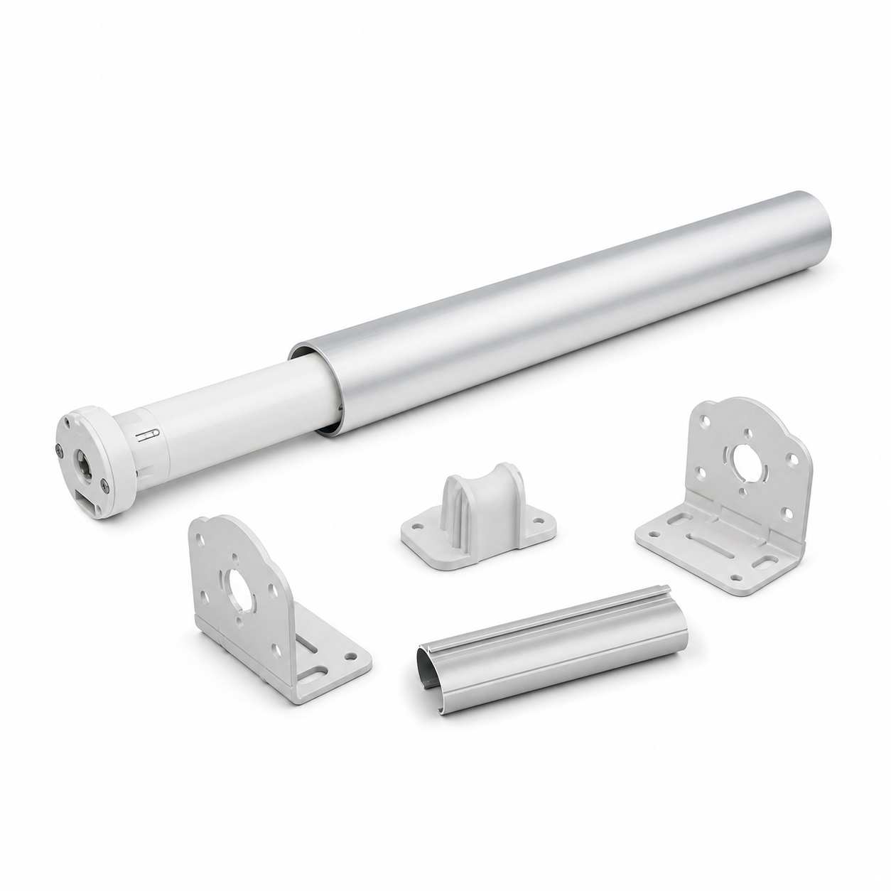 JINK Rise lift shade system components on a pure white background