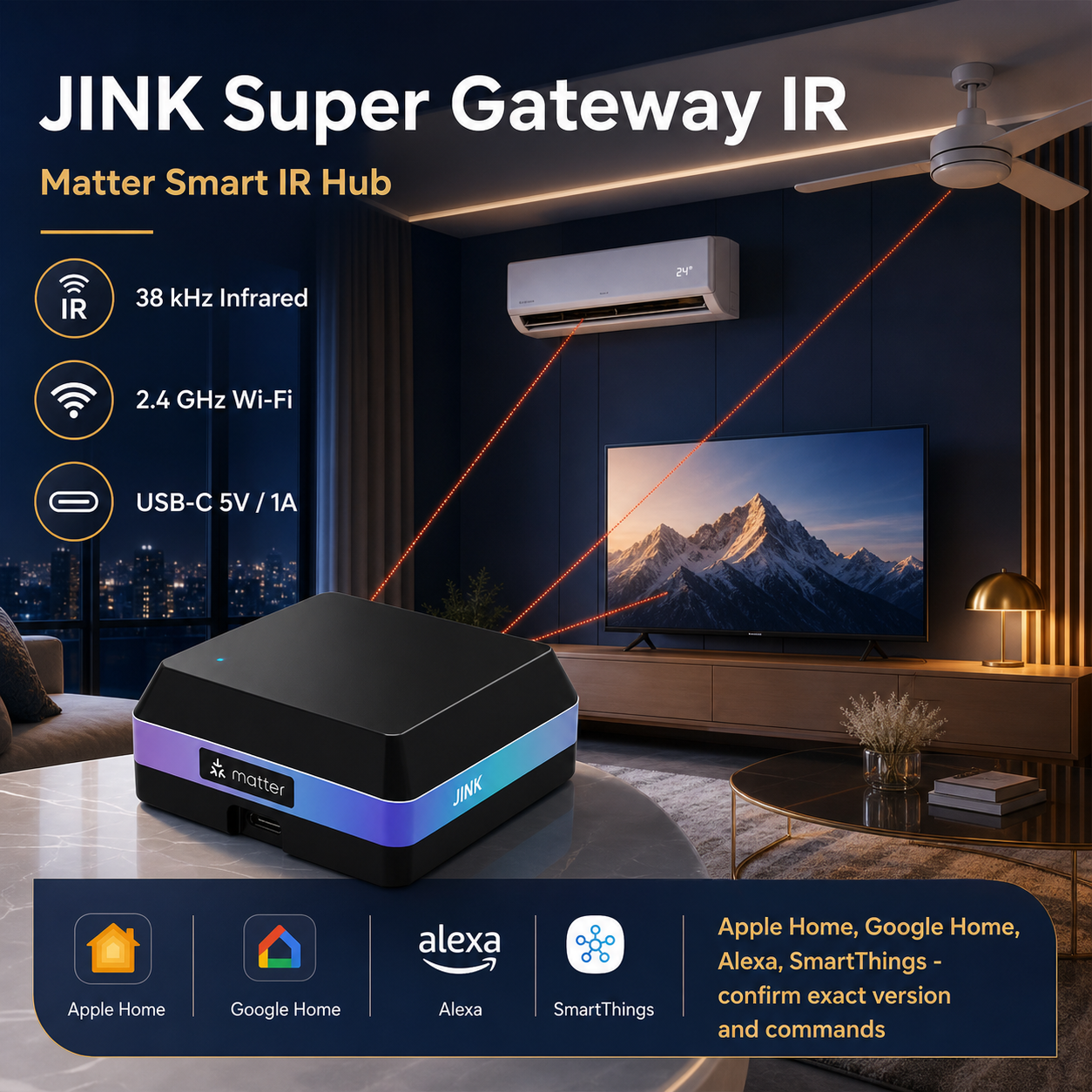 JINK Super Gateway IR Matter scene