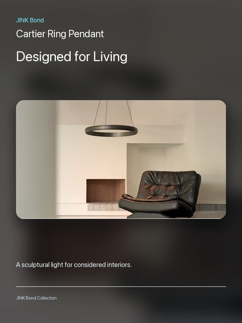 JINK Bond Cartier Ring Pendant in a modern interior