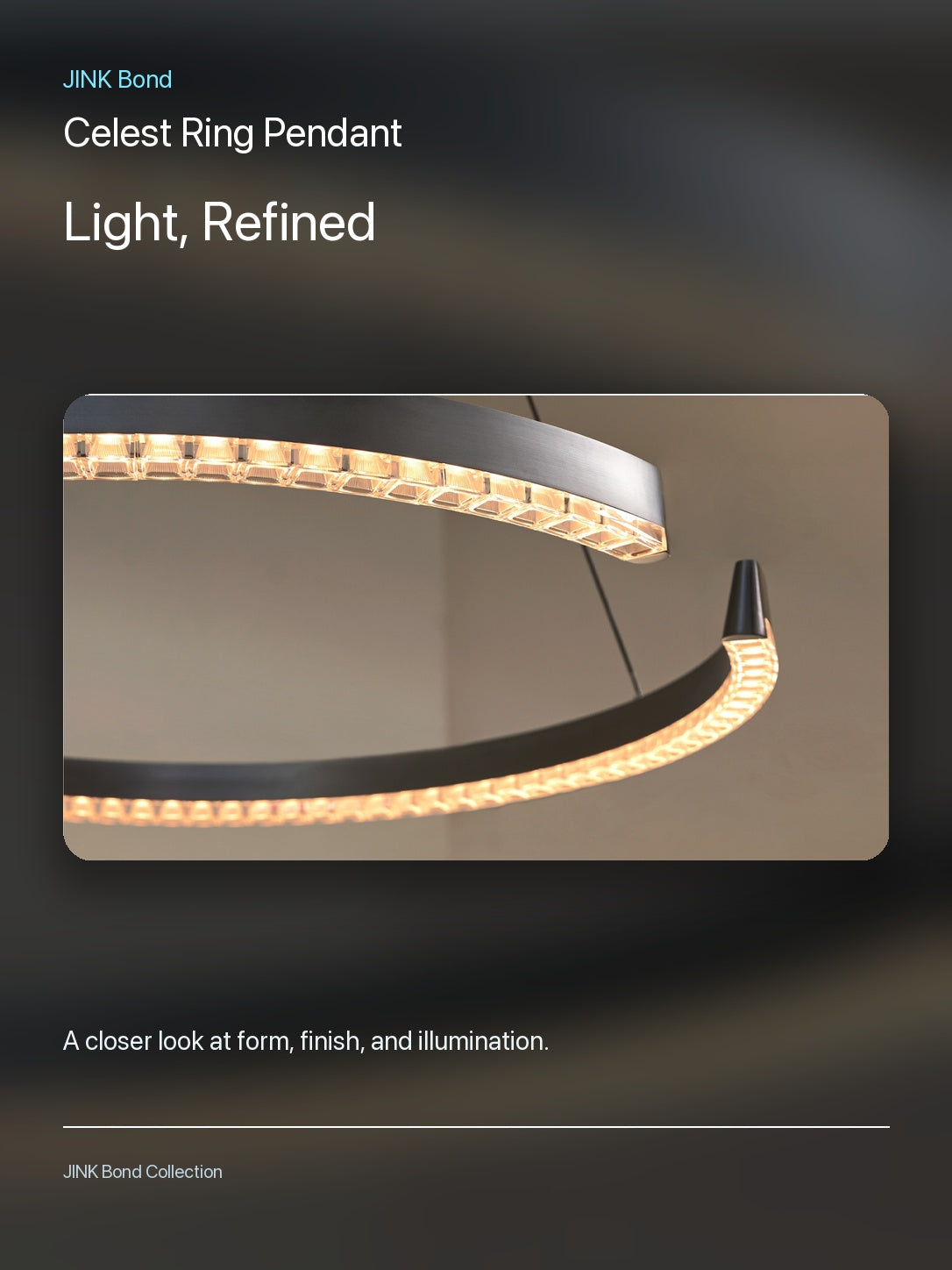 JINK Bond Celest Ring Pendant lighting and material detail