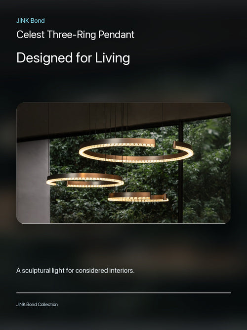 JINK Bond Celest Three-Ring Pendant in a modern interior