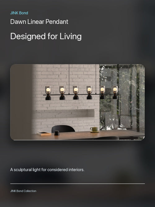 JINK Bond Dawn Linear Pendant in a modern interior