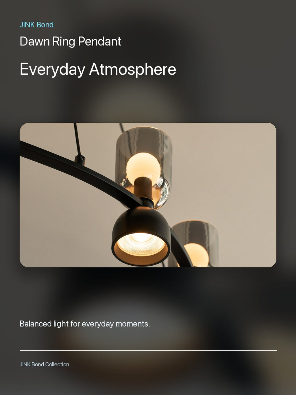 JINK Bond Dawn Ring Pendant creating warm ambient light