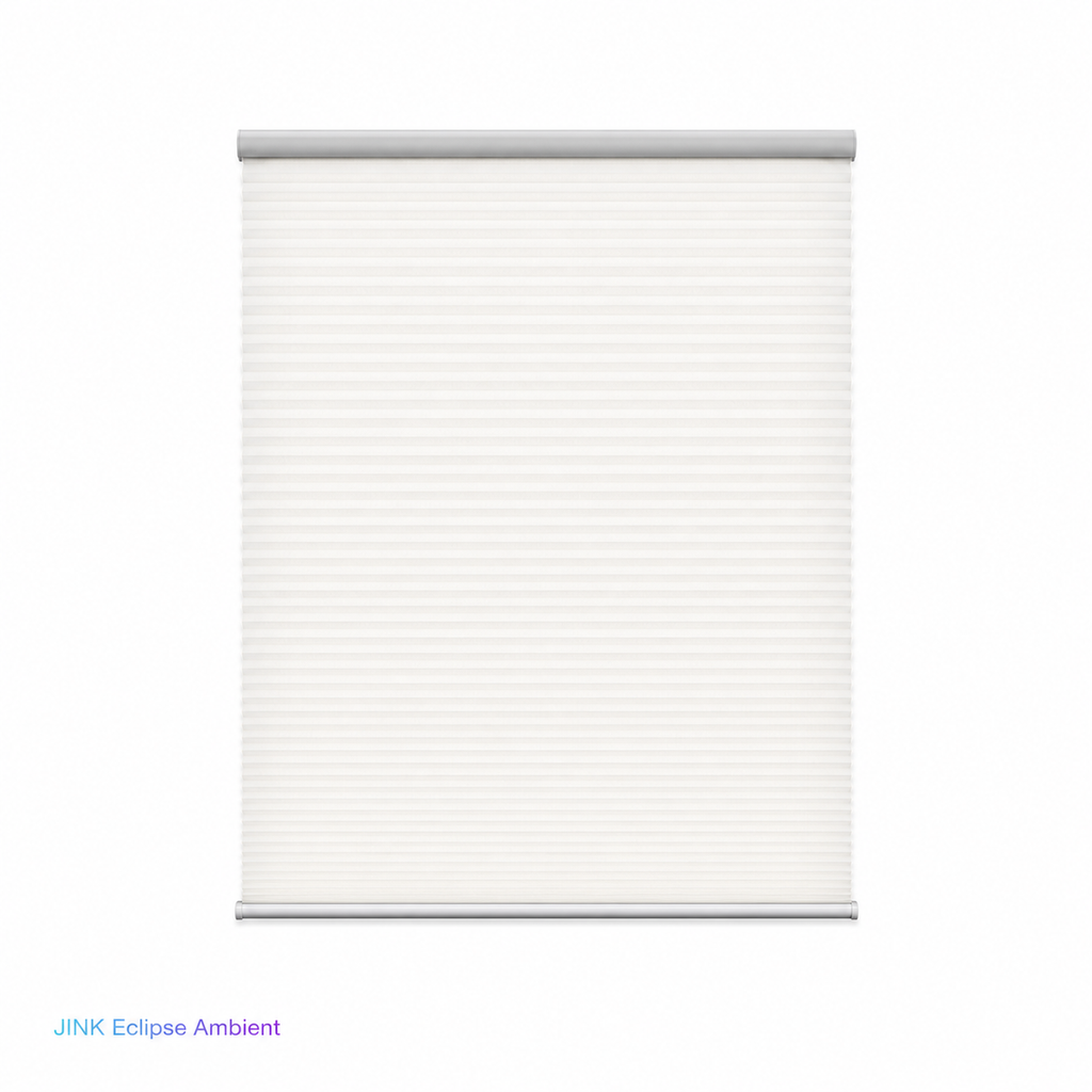 JINK Eclipse Ambient light-filtering honeycomb shade on white