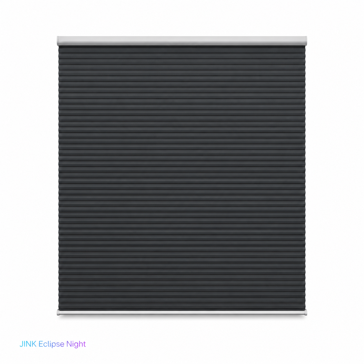 JINK Eclipse Night blackout honeycomb shade on white