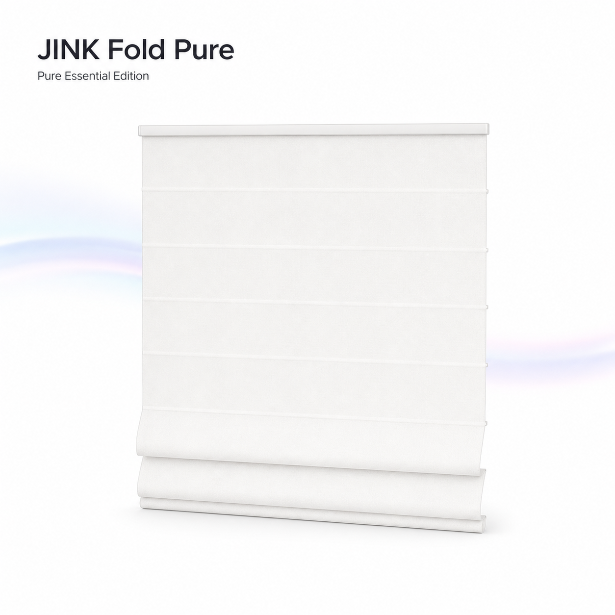 JINK Fold Pure — Pure Essential Edition Roman shade on white background