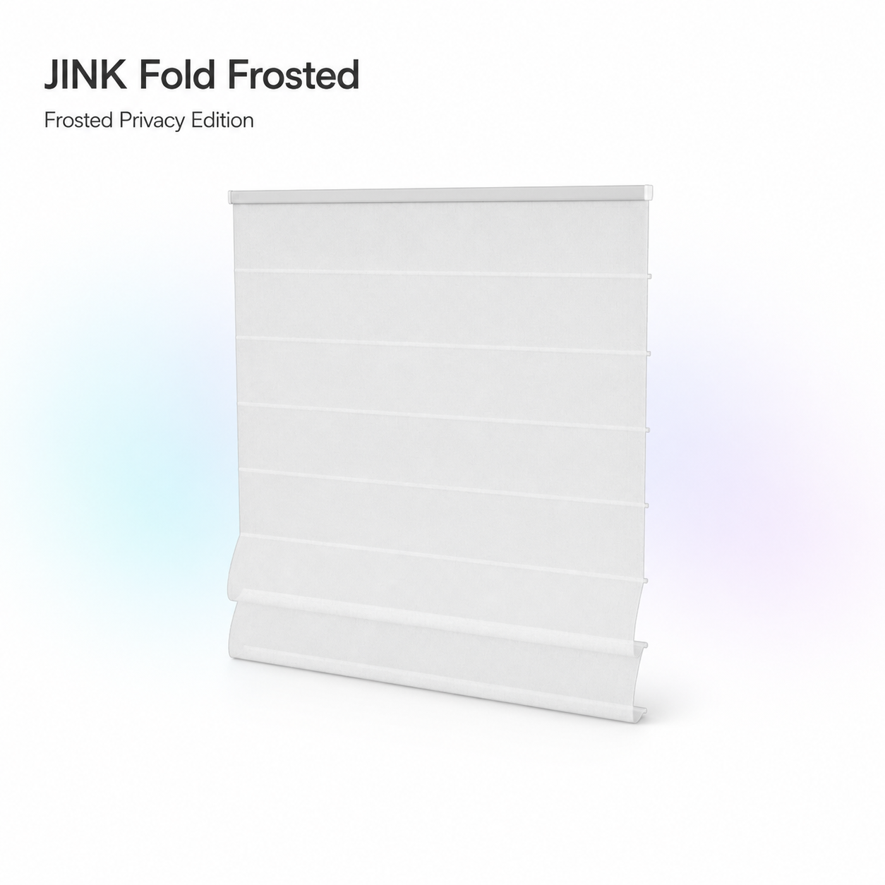 JINK Fold Frosted — Frosted Privacy Edition Roman shade on white background