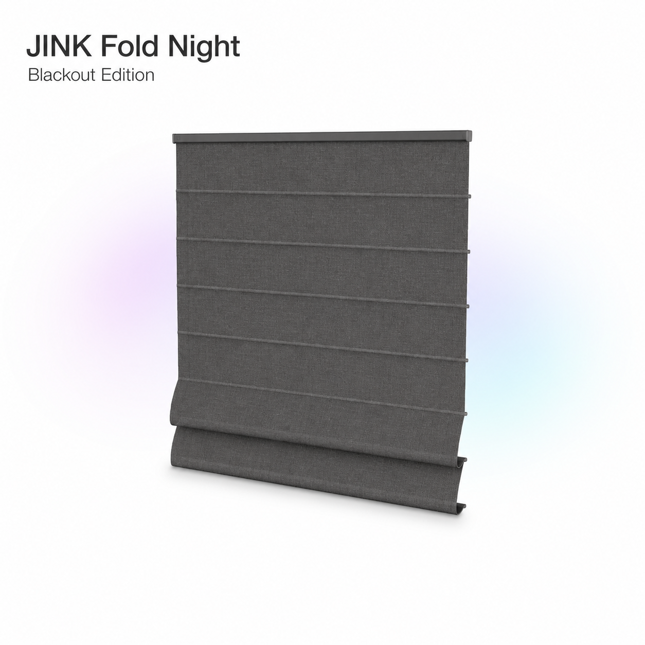 JINK Fold Night — Blackout Edition Roman shade on white background
