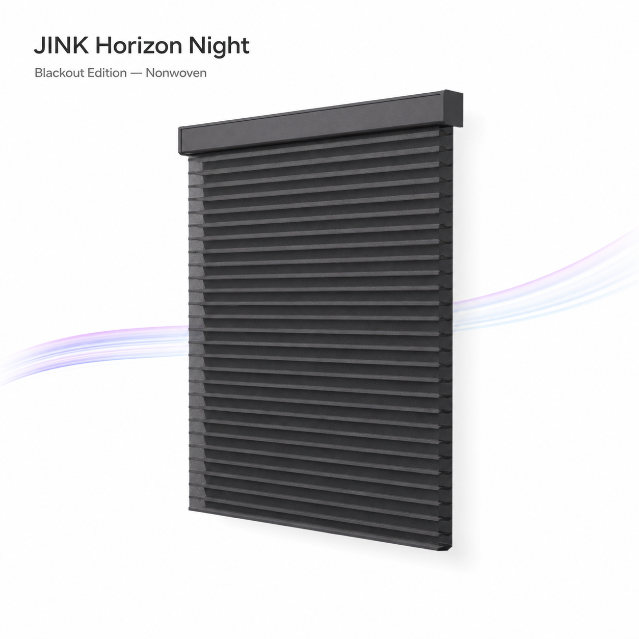 JINK Horizon Night Blackout Edition nonwoven layered shade on white