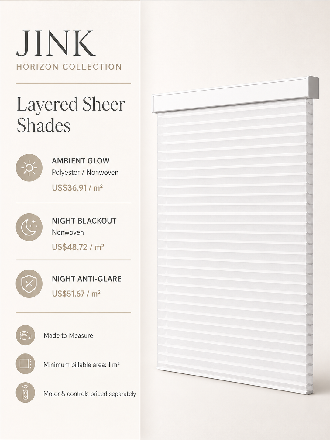 JINK Horizon Collection specifications, materials and prices