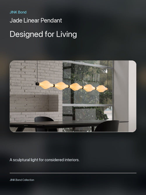JINK Bond Jade Linear Pendant in a modern interior