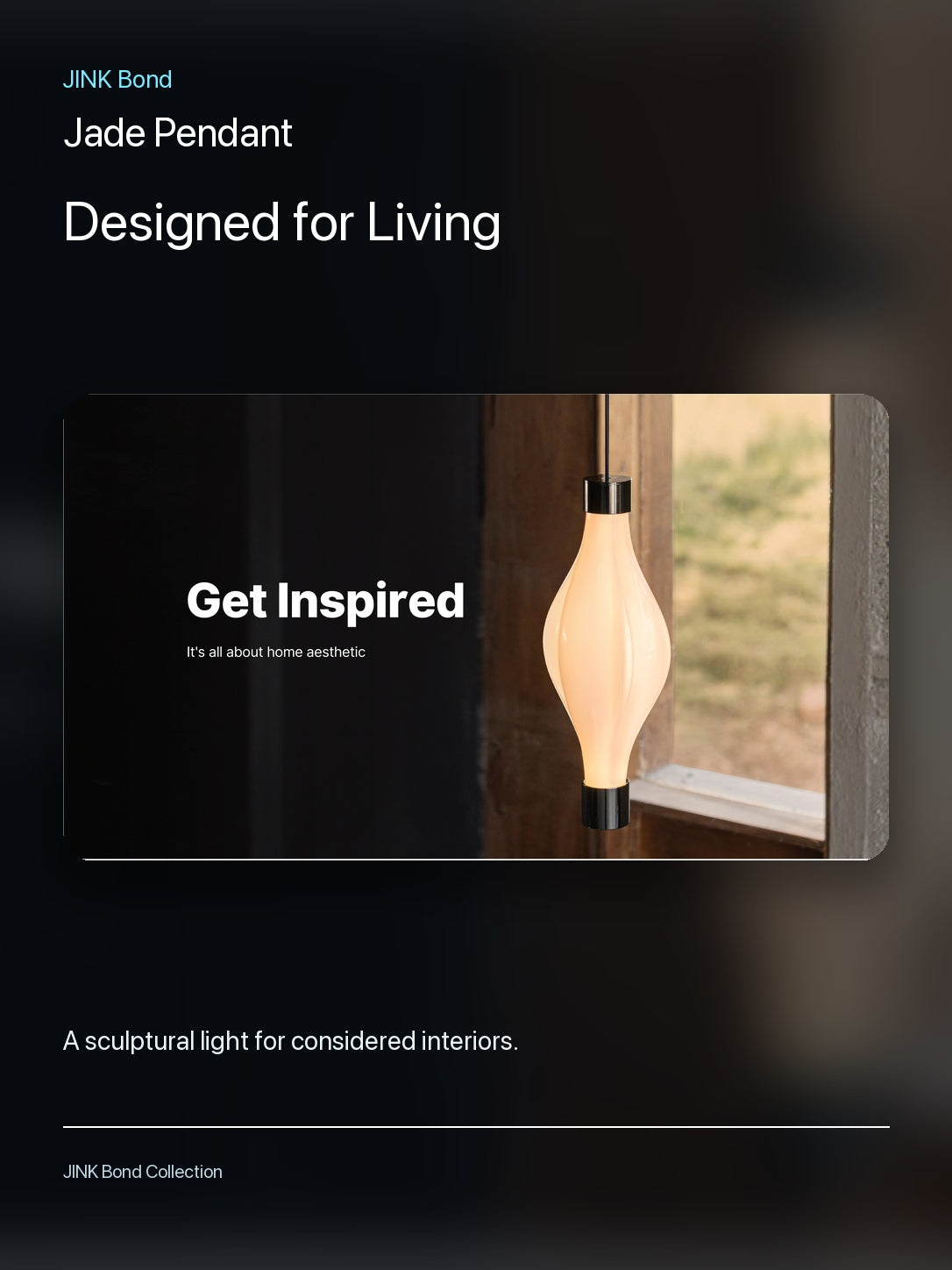 JINK Bond Jade Pendant in a modern interior
