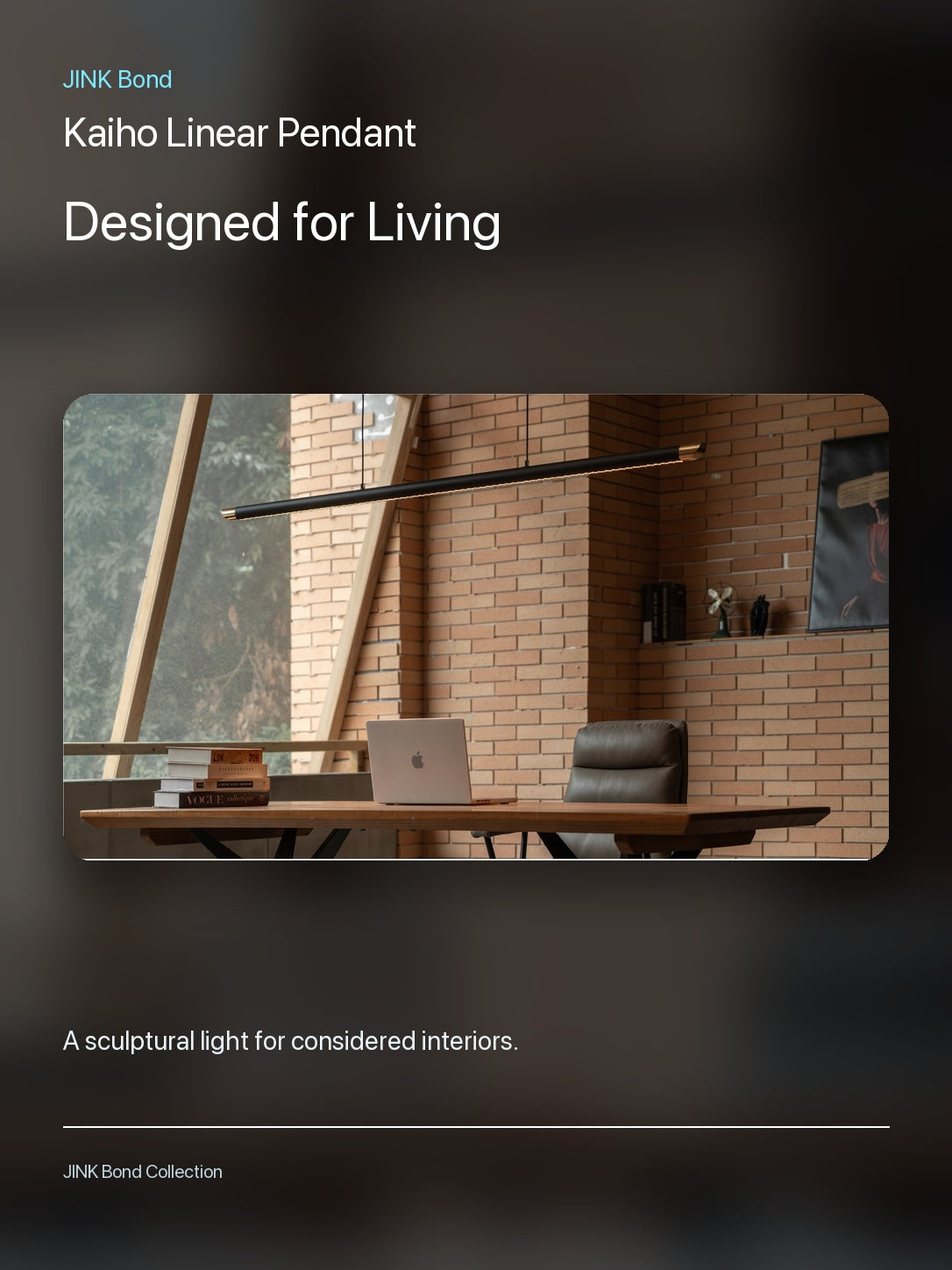 JINK Bond Kaiho Linear Pendant in a modern interior