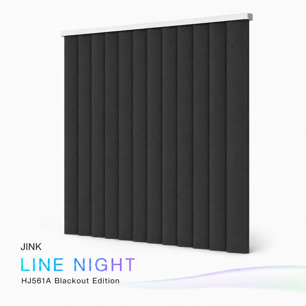 JINK Line Night HJ561A blackout-labelled vertical blind on white