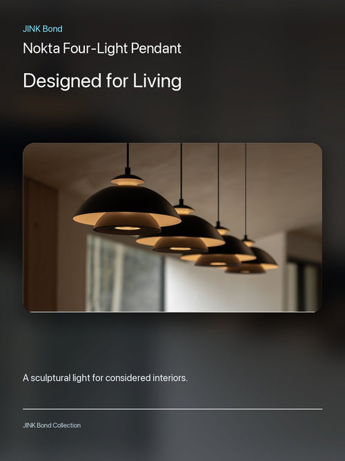 JINK Bond Nokta Four-Light Pendant in a modern interior