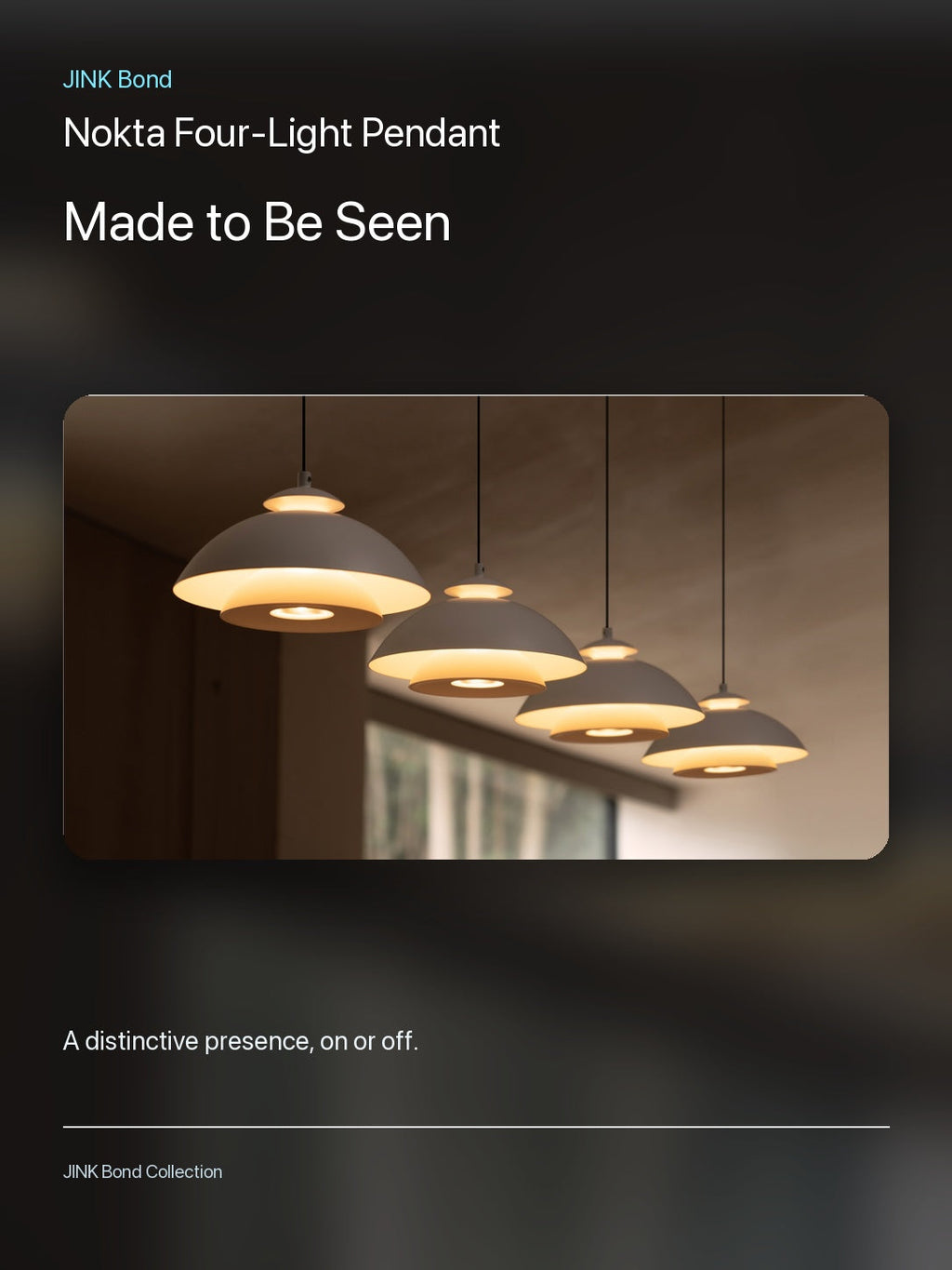 JINK Bond Nokta Four-Light Pendant in an additional room setting