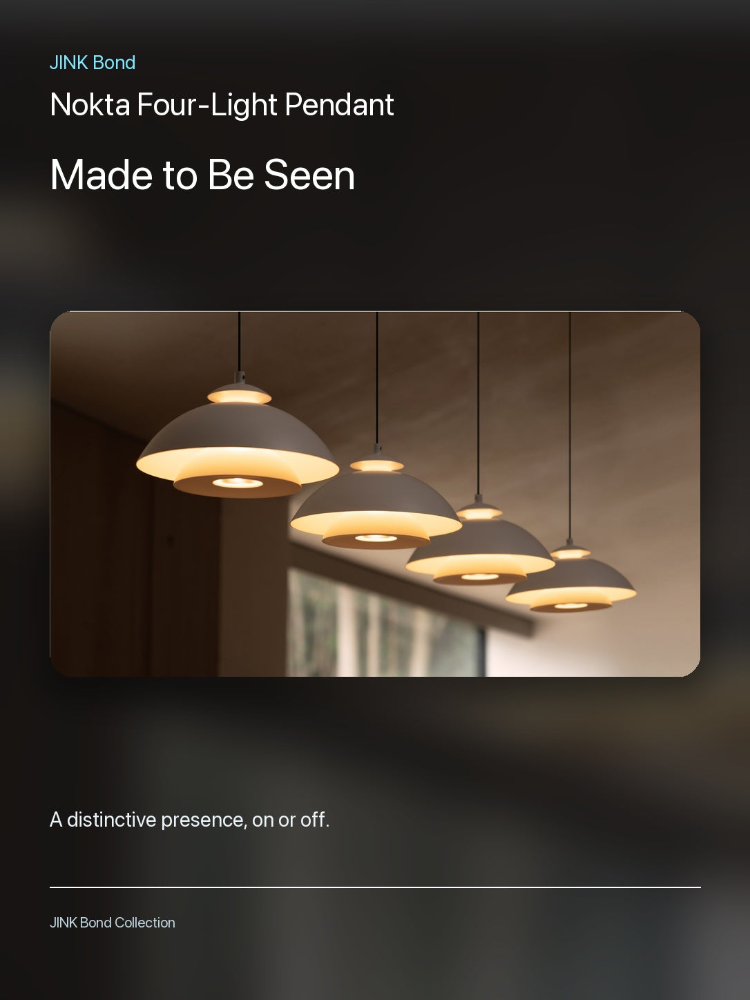 JINK Bond Nokta Four-Light Pendant in an additional room setting